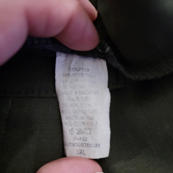 Womens High Rise Dark Olive Green Stretch Dressy Pants - Picture 4 of 11